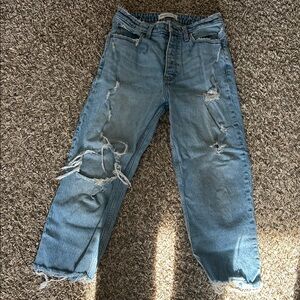 Abercrombie & Fitch curve love 90's straight High Rise Jeans